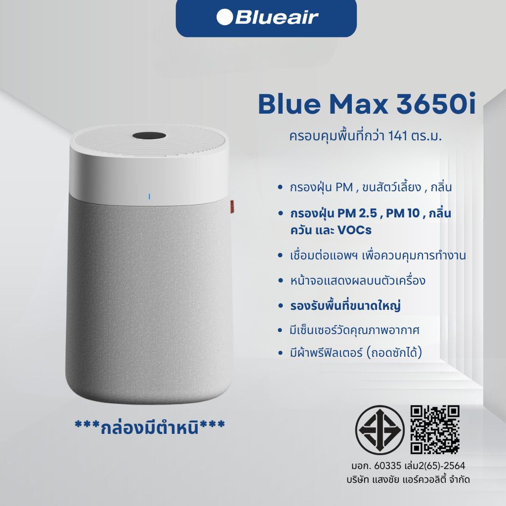 เครื่องฟอกอากาศ BLUEAIR รุ่น BLUE MAX 3650I (เหมาะกับพื้นที่ 59-141 ตร.ม.)_1